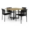 Alfresco Home Jakarta 43" Square Teak Top Dining Table - Lifestyle - Alfresco Home Jakarta 43" Square Teak Top Dining Table - Lifestyle