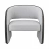 Sunpan Rosalia Lounge Chair Mina Light Grey-Meg Ash - Front Angle - Sunpan Rosalia Lounge Chair Mina Light Grey-Meg Ash - Front Angle