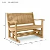 Anderson Teak Del-Amo 4-Foot Glider- dimension - Anderson Teak Del-Amo 4-Foot Glider- dimension