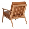 Harper Leather Lounge Chair Tan - Back Angled View