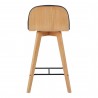 Moe's Home Collection Napoli Leather Counter Stool in Black - Back Angle