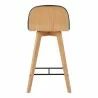 Moe's Home Collection Napoli Leather Counter Stool in Black - Back Angle - Moe's Home Collection Napoli Leather Counter Stool in Black - Back Angle