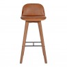 Napoli Leather Barstool Tan - Front View