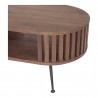 Moe's Home Collection Henrich Coffee Table in Natural Oil - Side Closeup Angle