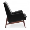 Moe's Home Collection Asta Leather Chair - Black - Side Angle