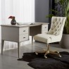 Sunpan Pattinson Desk White Ceruse-Cream Shagreen - Lifestyle