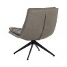 Sunpan Keller Swivel Lounge Chair Missouri Stone Leather - Back Side Angle