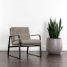 Sunpan Sterling Lounge Chair Missouri Stone Leather - Lifestyle