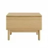 Greenington Monterey 1 Drawer Nightstand, Wheat - Front Angle - Greenington Monterey 1 Drawer Nightstand, Wheat - Front Angle