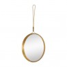 Sunpan Delia Wall Mirror - Large in Brass - Front Side Angle