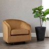 Sunpan Hazel Swivel Lounge Chair in Dark-Bronze Gold Sky - Lifestyle
