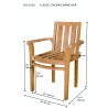 Classic Stackable Armchair - Set of Four- dimension - Classic Stackable Armchair - Set of Four- dimension