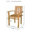 Classic Stackable Armchair - Set of Four- dimension - Classic Stackable Armchair - Set of Four- dimension