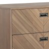 Sunpan Greyson Dresser in Light Acacia - Closeup Top Angle