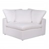 Moe's Home Collection Clay Corner Chair Performance in Fabric White - Front Angle