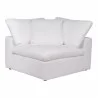 Moe's Home Collection Clay Corner Chair Performance in Fabric White - Front Angle - Moe's Home Collection Clay Corner Chair Performance in Fabric White - Front Angle