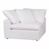 Moe's Home Collection Clay Corner Chair Performance in Fabric White - Front Side Angle - Moe's Home Collection Clay Corner Chair Performance in Fabric White - Front Side Angle