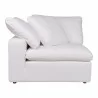 Moe's Home Collection Clay Corner Chair Performance in Fabric White - Side Angle - Moe's Home Collection Clay Corner Chair Performance in Fabric White - Side Angle