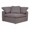 Moe's Home Collection Clay Corner Chair Performance in Fabric Light Grey - Front Angle