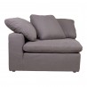 Moe's Home Collection Clay Corner Chair Performance in Fabric Light Grey - Side Angle