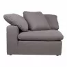 Moe's Home Collection Clay Corner Chair Performance in Fabric Light Grey - Side Angle - Moe's Home Collection Clay Corner Chair Performance in Fabric Light Grey - Side Angle
