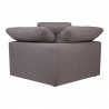 Moe's Home Collection Clay Corner Chair Performance in Fabric Light Grey - Back Angle