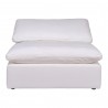 Moe's Home Collection Clay Slipper Chair Performance Fabric White - Front Angle