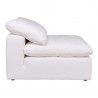 Moe's Home Collection Clay Slipper Chair Performance Fabric White - Side Angle