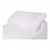 Moe's Home Collection Clay Slipper Chair Performance Fabric White - Closeup Top Angle