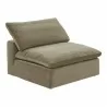 Moe's Home Collection Clay Slipper Chair, Desert Sage - Front Side Angle - Moe's Home Collection Clay Slipper Chair, Desert Sage - Front Side Angle