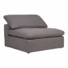 Moe's Home Collection Clay Slipper Chair, Light Grey - Front Side Angle - Moe's Home Collection Clay Slipper Chair, Light Grey - Front Side Angle