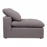Moe's Home Collection Clay Slipper Chair, Light Grey - Side Angle