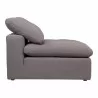 Moe's Home Collection Clay Slipper Chair, Light Grey - Side Angle - Moe's Home Collection Clay Slipper Chair, Light Grey - Side Angle