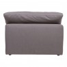 Moe's Home Collection Clay Slipper Chair, Light Grey - Back Angle
