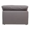Moe's Home Collection Clay Slipper Chair, Light Grey - Back Angle - Moe's Home Collection Clay Slipper Chair, Light Grey - Back Angle