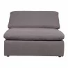 Moe's Home Collection Clay Slipper Chair, Light Grey - Front Angle - Moe's Home Collection Clay Slipper Chair, Light Grey - Front Angle