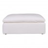 Moe's Home Collection Clay Ottoman - Cream White - Front Angle