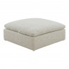Moe's Home Collection Clay Ottoman Chair NeverFear Fabric Coastside Stand - Front Side Angle