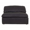 Moe's Home Collection Clay Slipper Chair Nubuck Leather in Black - Front Angle