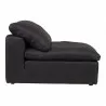 Moe's Home Collection Clay Slipper Chair Nubuck Leather in Black - Side Angle - Moe's Home Collection Clay Slipper Chair Nubuck Leather in Black - Side Angle