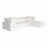 Moe's Home Collection Clay Lounge Modular Sectional Performance in Fabric White - Front Side Angle - Moe's Home Collection Clay Lounge Modular Sectional Performance in Fabric White - Front Side Angle