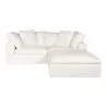 Moe's Home Collection Clay Nook Modular Sectional Performance in Fabric White - Front Angle - Moe's Home Collection Clay Nook Modular Sectional Performance in Fabric White - Front Angle