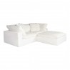 Moe's Home Collection Clay Nook Modular Sectional Performance in Fabric White - Front Side Angle