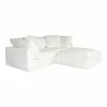 Moe's Home Collection Clay Nook Modular Sectional Performance in Fabric White - Front Side Angle - Moe's Home Collection Clay Nook Modular Sectional Performance in Fabric White - Front Side Angle