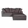Moe's Home Collection Clay Nook Modular Sectional Performance in Fabric Light Grey - Front Angle