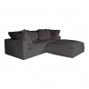 Moe's Home Collection Clay Nook Modular Sectional Performance in Fabric Light Grey - Front Side Angle