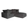 Moe's Home Collection Clay Nook Modular Sectional Performance in Fabric Light Grey - Front Side Angle - Moe's Home Collection Clay Nook Modular Sectional Performance in Fabric Light Grey - Front Side Angle