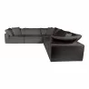 Moe's Home Collection Clay Classic Modular Sectional Performance in Fabric Light Grey - Angle - Moe's Home Collection Clay Classic Modular Sectional Performance in Fabric Light Grey - Angle