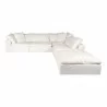 Moe's Home Collection Clay Dream Modular Sectional Performance in Fabric White - Front Side Angle - Moe's Home Collection Clay Dream Modular Sectional Performance in Fabric White - Front Side Angle