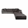 Moe's Home Collection Clay Dream Modular Sectional Performance in Fabric Light Grey - Front Side Angle - Moe's Home Collection Clay Dream Modular Sectional Performance in Fabric Light Grey - Front Side Angle